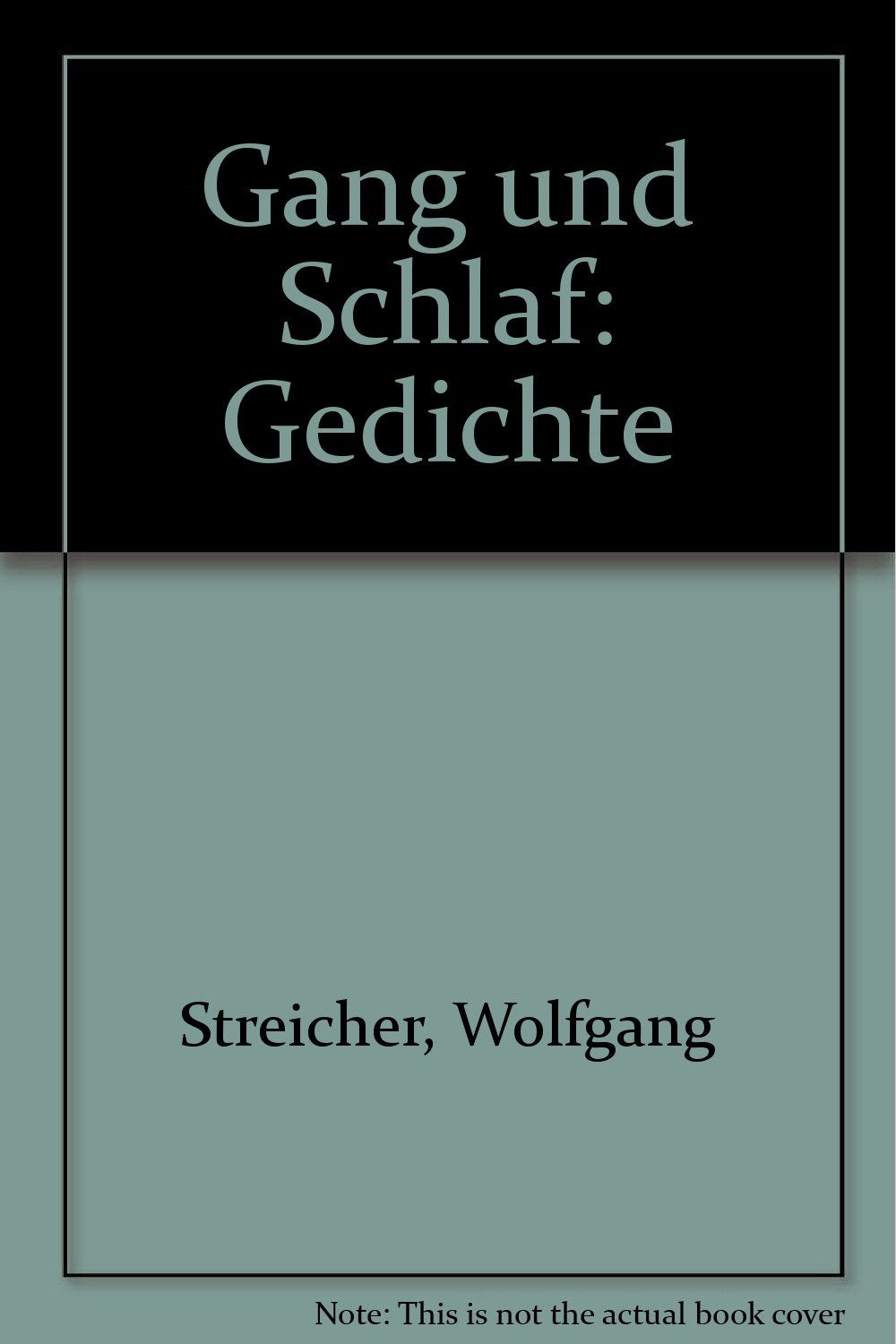 Product Image: Gang und Schlaf. Gedichte