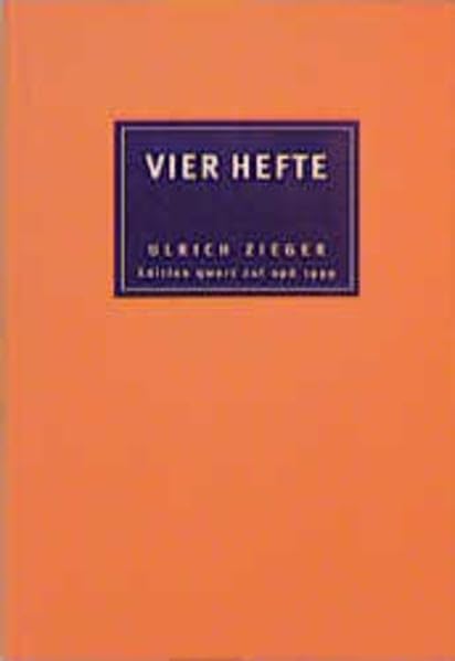 Vier Hefte: Erzählung, Bühnenstück, Gedichte (edition qwert zui opü) Poetry