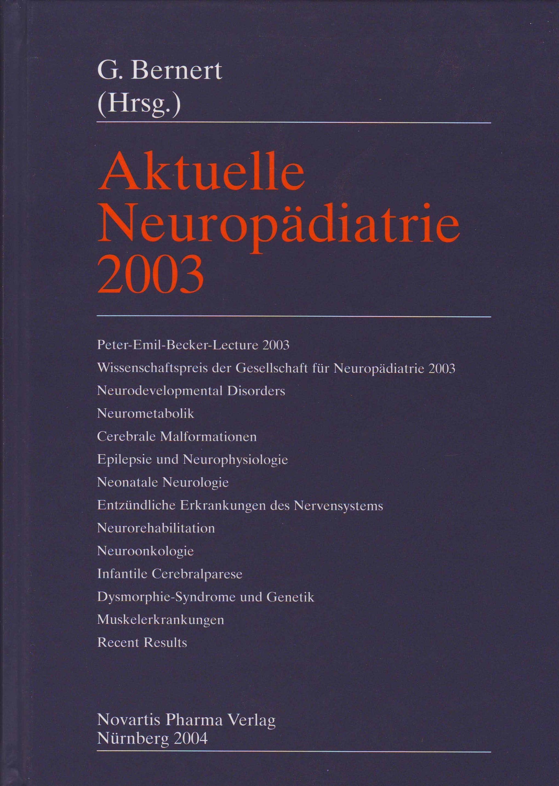 Aktuelle Neuropädiatrie 2003 book