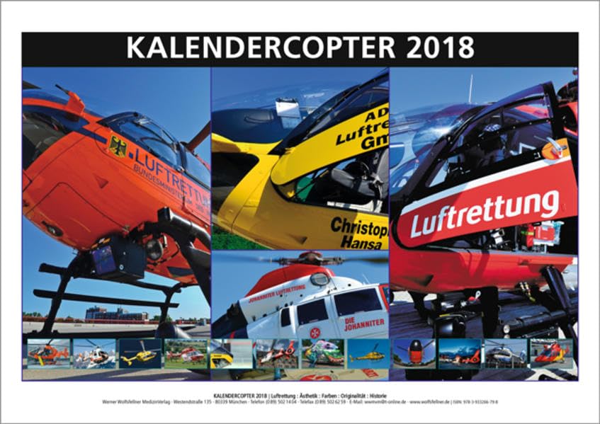 KALENDERCOPTER 2018: Luftrettung : Ästhetik : Farben : Originalität : Historie Film, Art & Culture