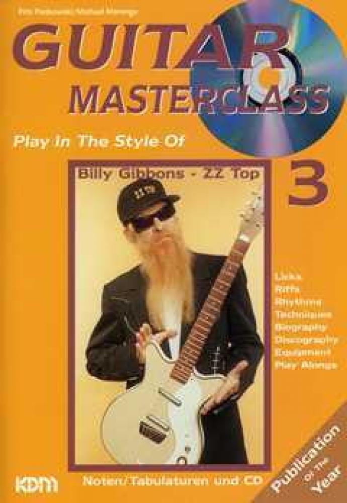 Guitar Masterclass, m. CD-Audio, Bd.3, Play In The Style Of Billy Gibbons - ZZ Top, m. CD-Audio Sheet Music
