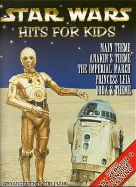 Star Wars (Songbuch): Main Theme; The Imperial March; Yoda's Theme; Anakin's Theme; Princess Leia's Theme. 'Main Theme' in 4-händiger, leichter u. mittelschwerer Version Sheet Music
