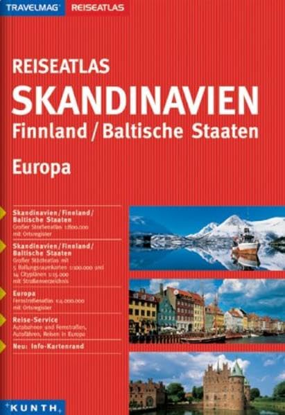 Travelmag Reiseatlas Skandinavien 1 : 800 000. Finnland / Baltische Staaten. Europa 1 : 4 000 000. Leisure, Home & Garden