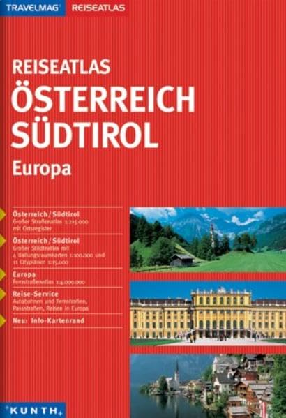 Travelmag Reiseatlas Österreich / Südtirol. 1 : 215 000. Europa 1 : 4 000 000. Leisure, Home & Garden