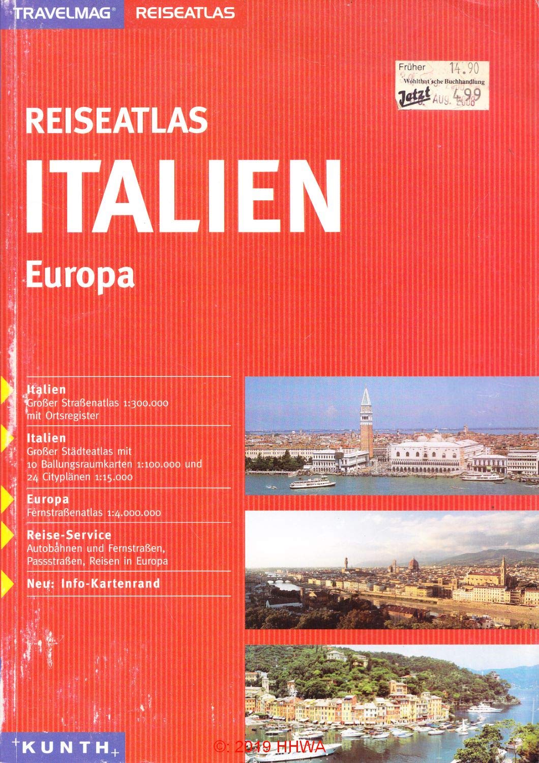 Travelmag Reiseatlas Italien. 1 : 300 000. Europa 1 : 4 000 000. Books