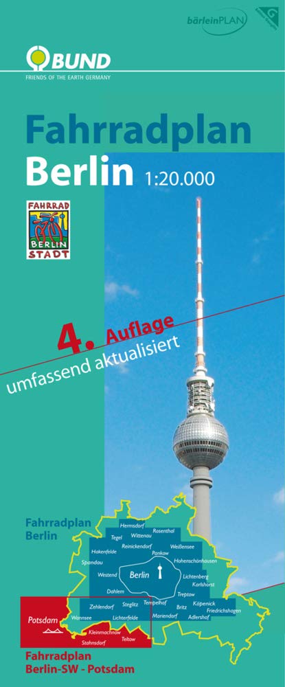 Fahrradplan Berlin: 4. Auflage, Maßstab 1:20000 Leisure, Home & Garden