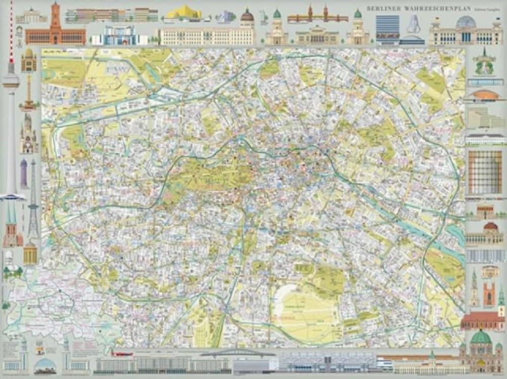 Berliner Wahrzeichenplan Leisure, Home & Garden