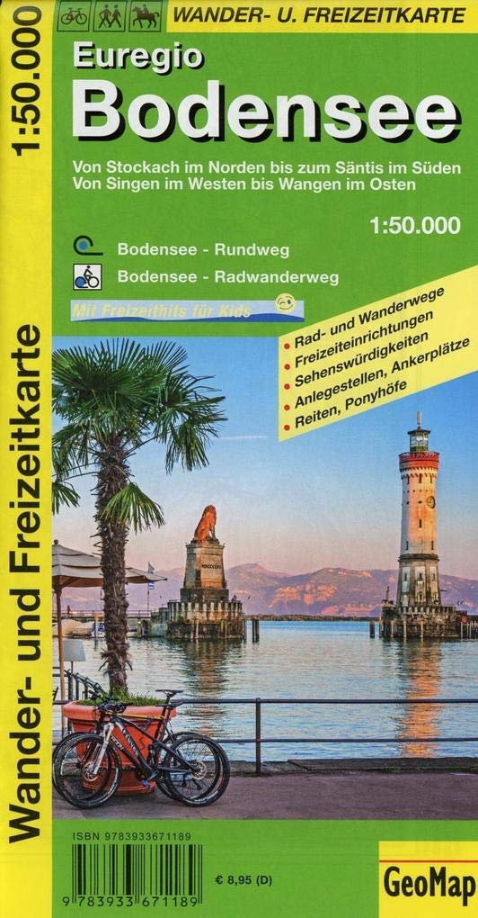 Product Image: Euregio Bodensee 1 : 50 000. Wander- und Freizeitkarte