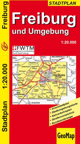 GeoMap Stadtpläne, Freiburg und Umgebung: 1:20.000 Leisure, Home & Garden