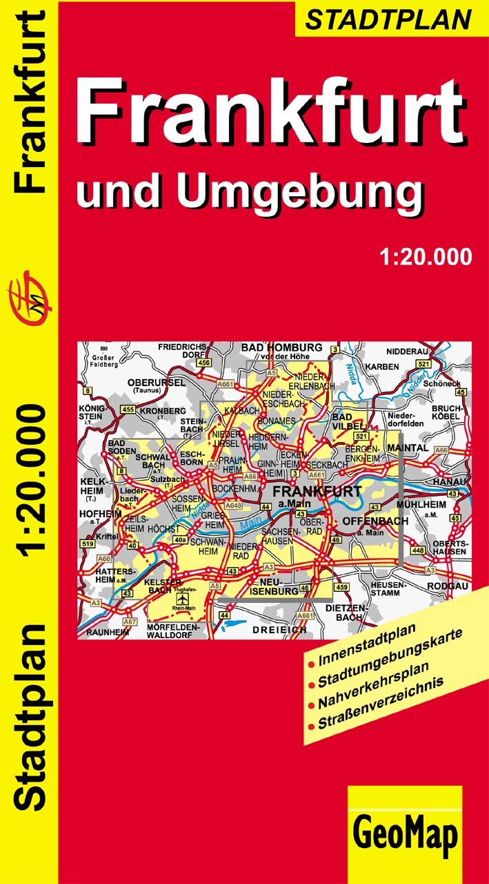 Frankfurt und Umgebung - Stadtplan: 1:20000 (Geo Map) Leisure, Home & Garden