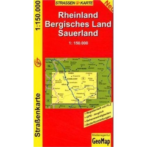 Straßenkarte Rheinland Bergisches Land 1:150 000 book