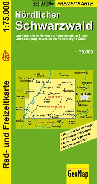 GeoMap Karten, Nördlicher Schwarzwald: 1:75000 Leisure, Home & Garden