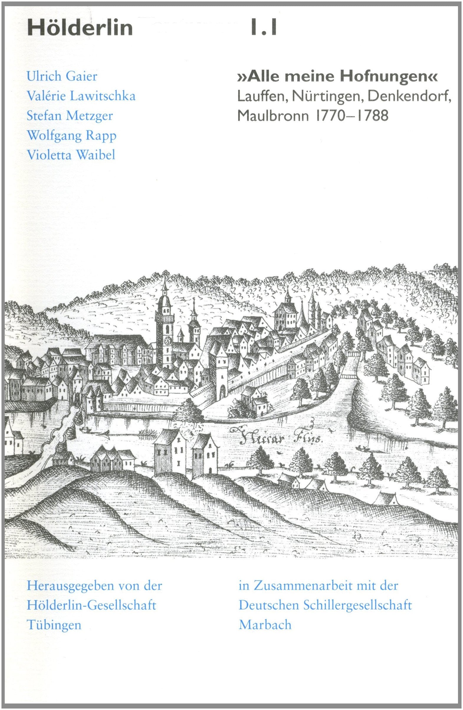 'Alle meine Hofnungen': Lauffen, Nürtingen, Denkendorf, Maulbronn. 1770-1788 (Hölderlin Texturen) Contemporary literature