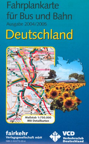 Fahrplankarte für Bus und Bahn. Deutschland 2004/2005. Leisure, Home & Garden