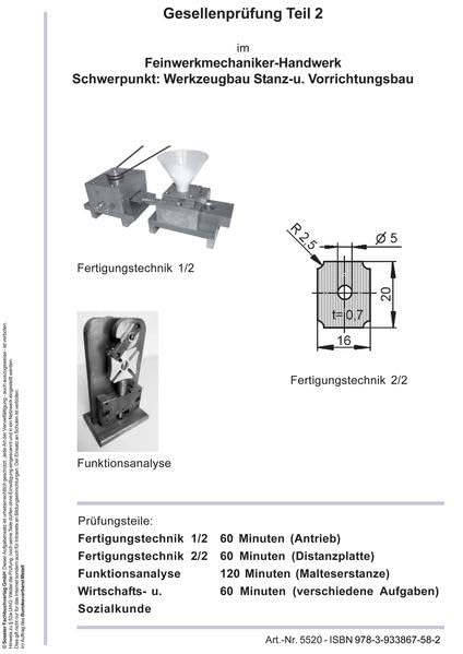 Vorbereitungsprüfung Theorie GP Teil 2 Feinwerkmechaniker Schwerpunkt Werkzeugbau Stanz- und Vorrichtungsbau Business & Technology