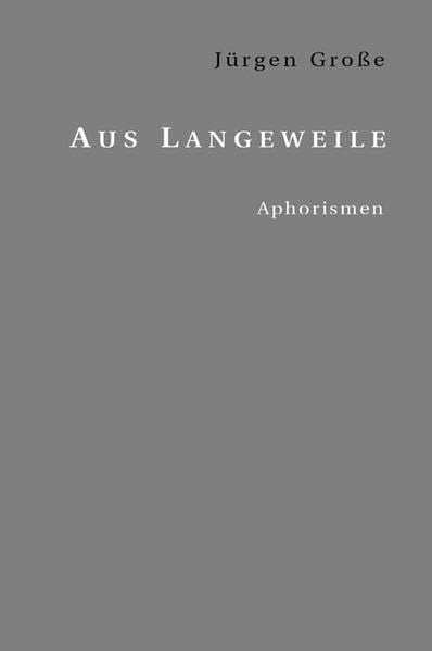Product Image: Aus Langeweile