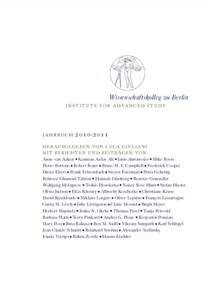 Wissenschaftskolleg zu Berlin /Institute for Advanced Study / Wissenschaftskolleg zu Berlin / Institute for Advanced Study: Jahrbuch 2009/2010 Law