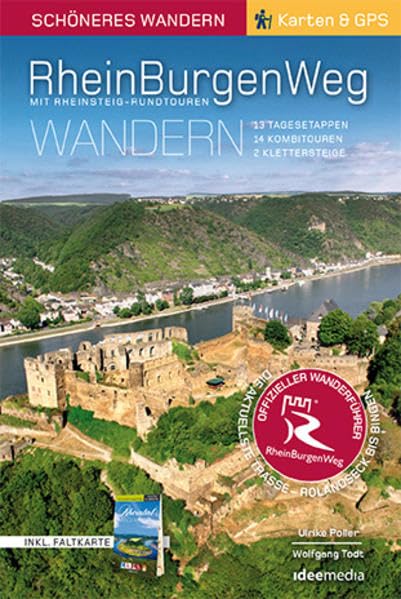 Rheinburgenweg mit Rheinsteig-Rundtouren Schöneres Wandern Pocket mit herausnehmbarer Übersichtsfaltkarte Leisure, Home & Garden