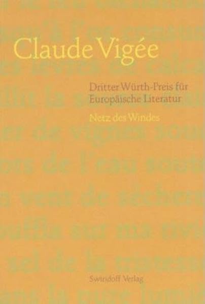 Dritter Würth-Preis für Europäische Literatur an Claude Vigée International