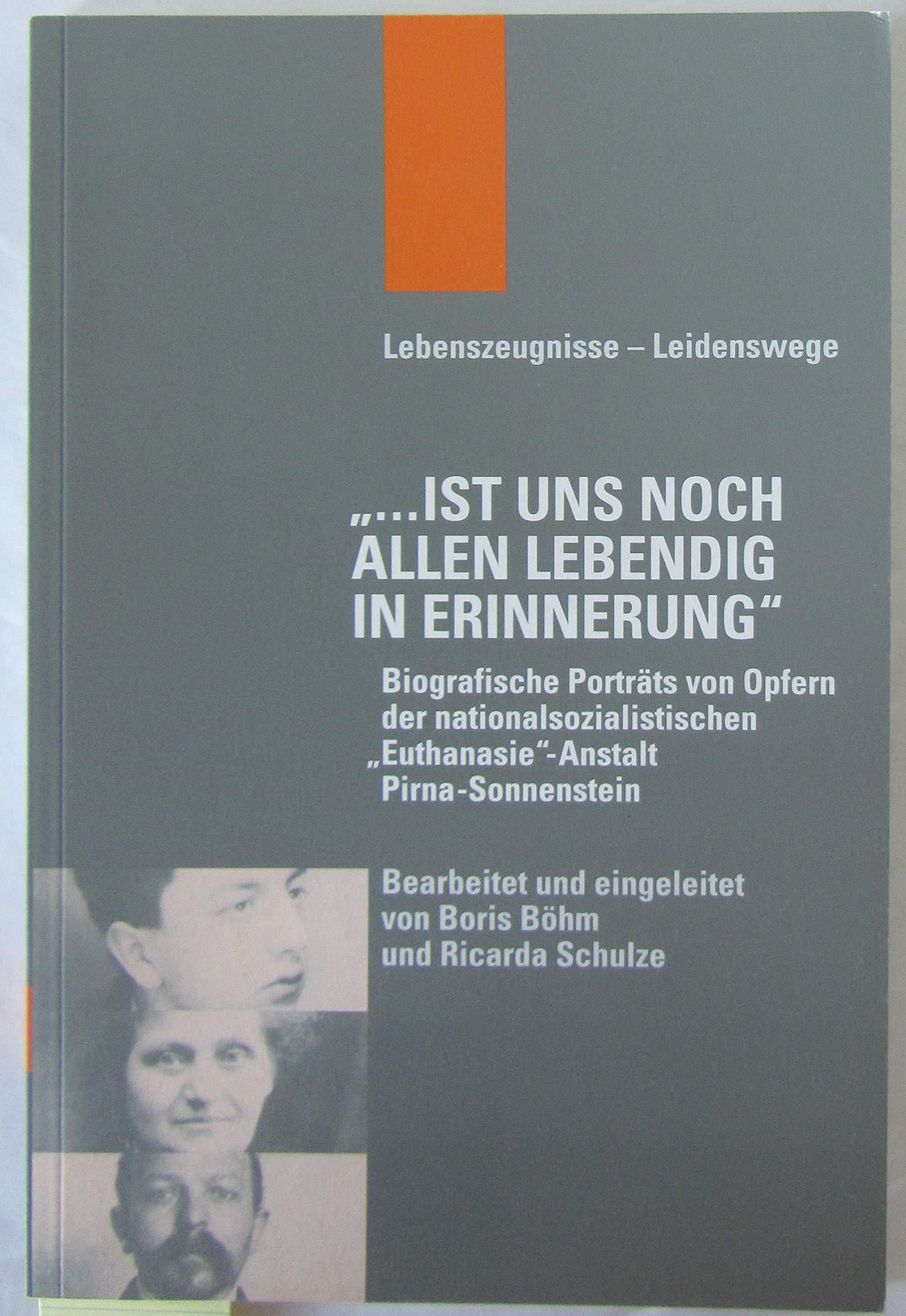 "... ist uns noch allen lebendig in Erinnerung": Biografische Porträts von Opfern der nationalsozialistischen "Euthanasie"-Anstalt Pirna-Sonnenstein (Lebenszeugnisse - Leidenswege) Medicine