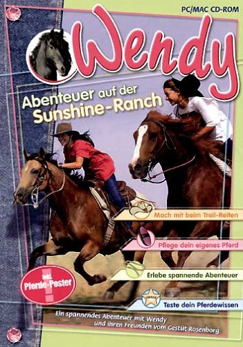 Wendy, Abenteuer auf der Sunshine-Ranch, 1 CD-ROM Ein spannendes Abenteuerspiel mit Wendy und ihren Freunden vom Gestüt Rosenborg. Mach mit beim Trail-Reiten. Pflege dein eigenes Pferd. Erlebe spannen software