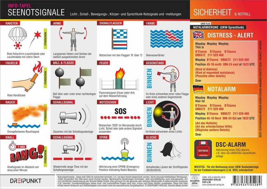 Seenotsignale: Licht,- Bewegungs-, Schall- und Sprechfunk-Notsignale und -meldungen Leisure & Fun