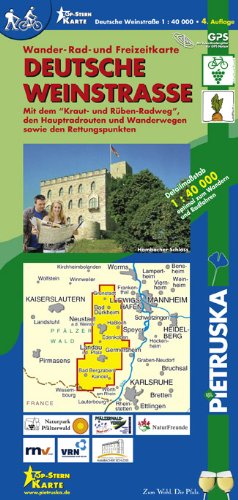Deutsche Weinstraße: Wander-, Radwander- und Freizeitkarte, Maßstab 1 : 40.000 Maps & Plans