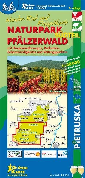Naturpark Pfälzerwald Südteil: Wander- Rad und Freizeitkart: Mit Hauptwanderwegen, Radrouten, Sehenswürdigkeiten und Rettungspunkten Leisure, Home & Garden