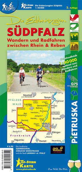 Die Erlebnisregion Südpfalz: Wandern und Radfahren zwischen Rhein & Reben, 1:40000 Leisure, Home & Garden