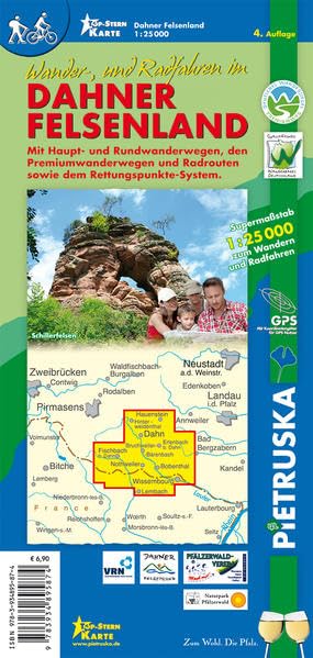 Dahner Felsenland: Wander-, Rad- und Freizeitkarte im Maßstab 1 : 25.000: Mit Haupt- und Rundwanderwegen, den Premiumwanderwegen und Radrouten sowie ... Mit Koordinatengitter f. GPS-Nutzer Leisure, Home & Garden