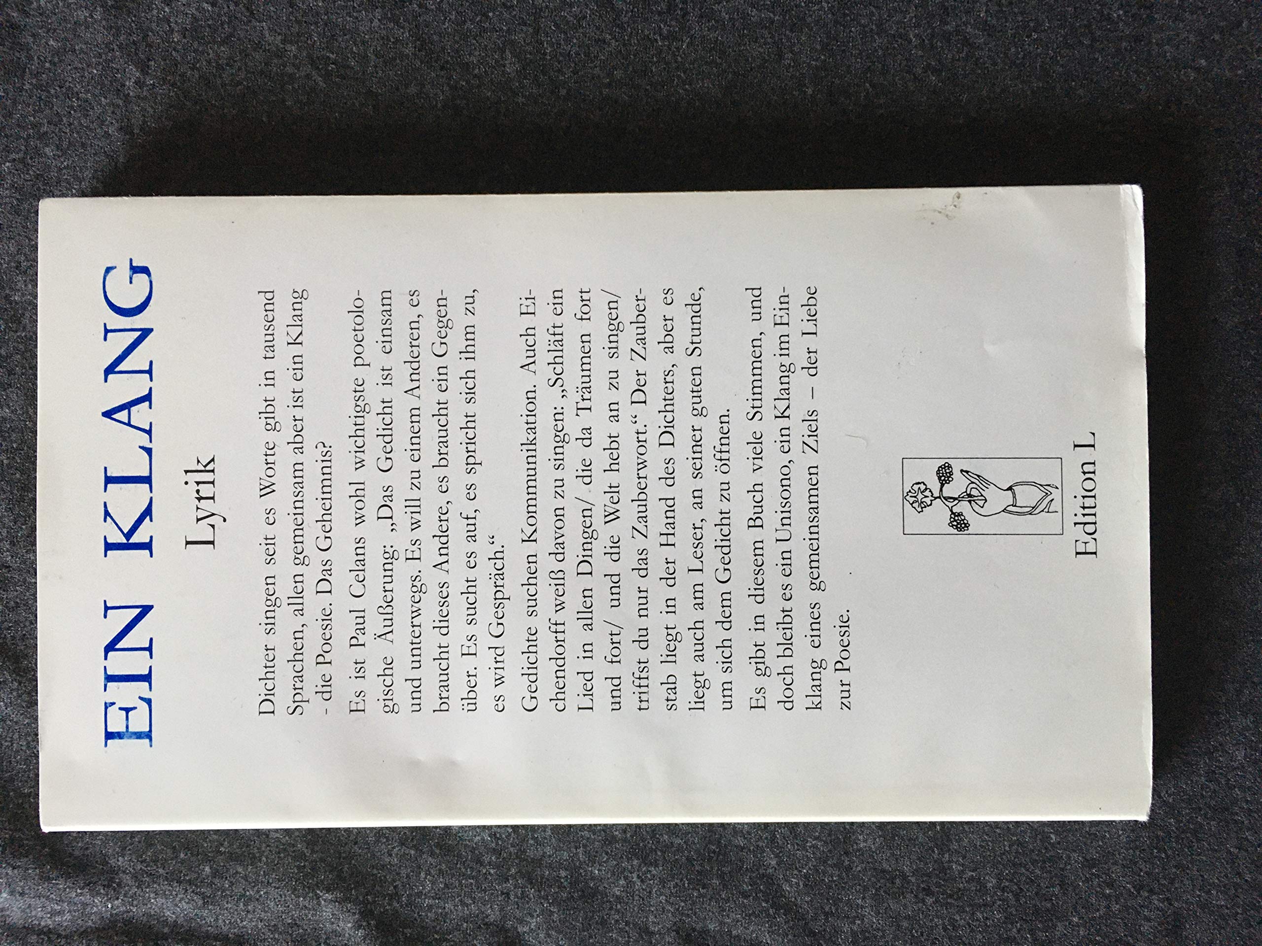 Ein Klang: Lyrik Poetry