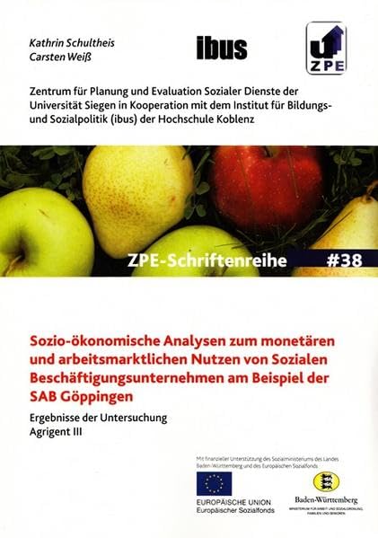Sozio-ökonomische Analysen zum monetären und arbeitsmarktlichen Nutzen von Sozialen Beschäftigungsunternehmen am Beispiel der SAB Göppingen: Ergebnisse der Untersuchung Agrigent III: 38 book