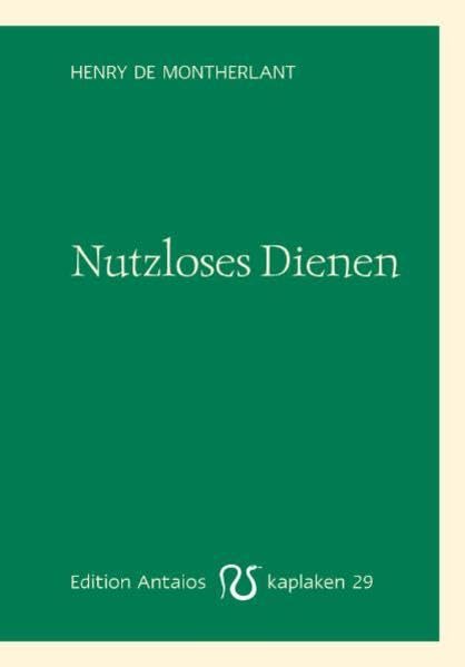 Nutzloses Dienen (Kaplaken) Social Sciences