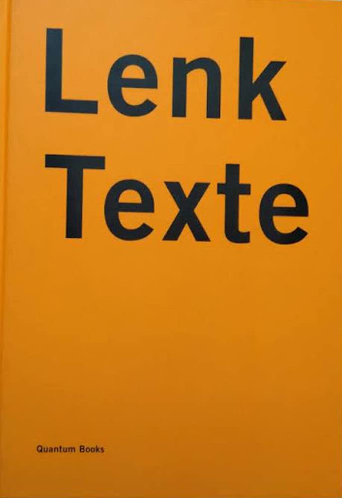 Thomas Lenk Texte zur Kunst und zur eigenen Arbeit Books