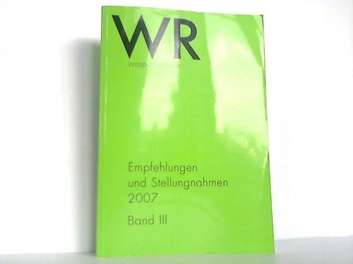 Empfehlungen und Stellungnahmen 2007, Band I-III / Empfehlungen und Stellungnahmen 2007, Band III Books