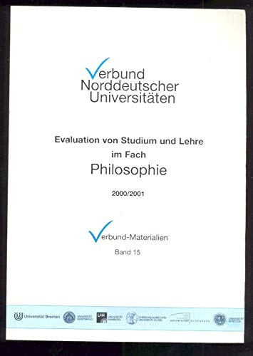 Evaluation von Studium und Lehre im Fach Philosophie 2000/2001 Books