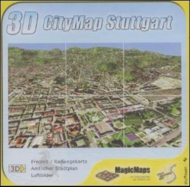 3D CityMap Stuttgart: Mit den amtlichen Karten des Stadtmessungsamtes Stuttgart: Stadtplan, Freizeit-/Radwegkarte, Luftbilder Leisure, Home & Garden