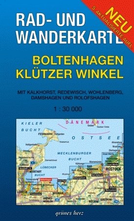 Rad- und Wanderkarte Boltenhagen, Klützer Winkel: Mit Kalkhorst, Redewisch, Wohlenberg, Damshagen, Rolofshagen. Maßstab 1:30.000. Leisure, Home & Garden