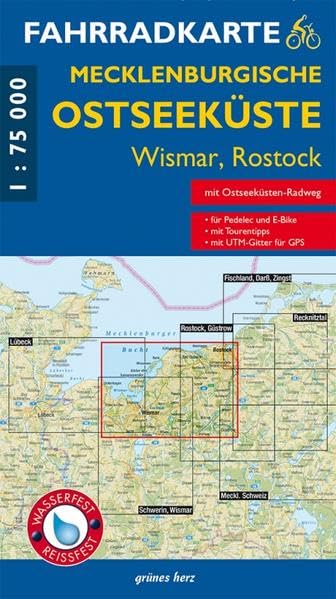 Fahrradkarte Mecklenburgische Ostseeküste Wismar, Rostock 1 : 75 000 Leisure, Home & Garden