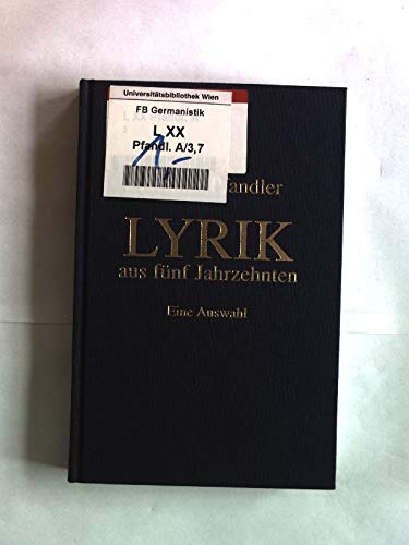 Lyrik aus fünf Jahrzehnten. Eine Auswahl Books