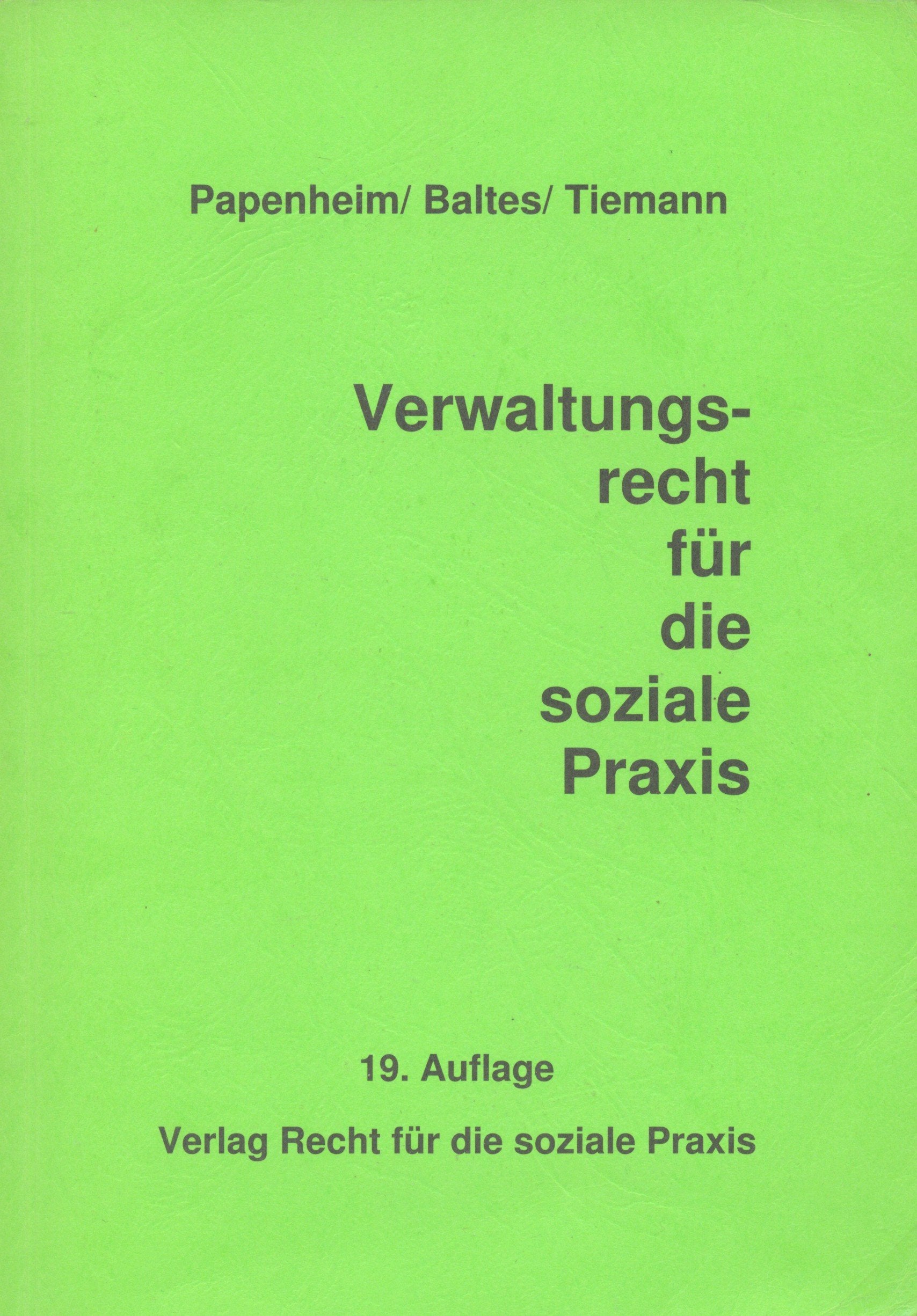 Verwaltungsrecht für die soziale Praxis Law
