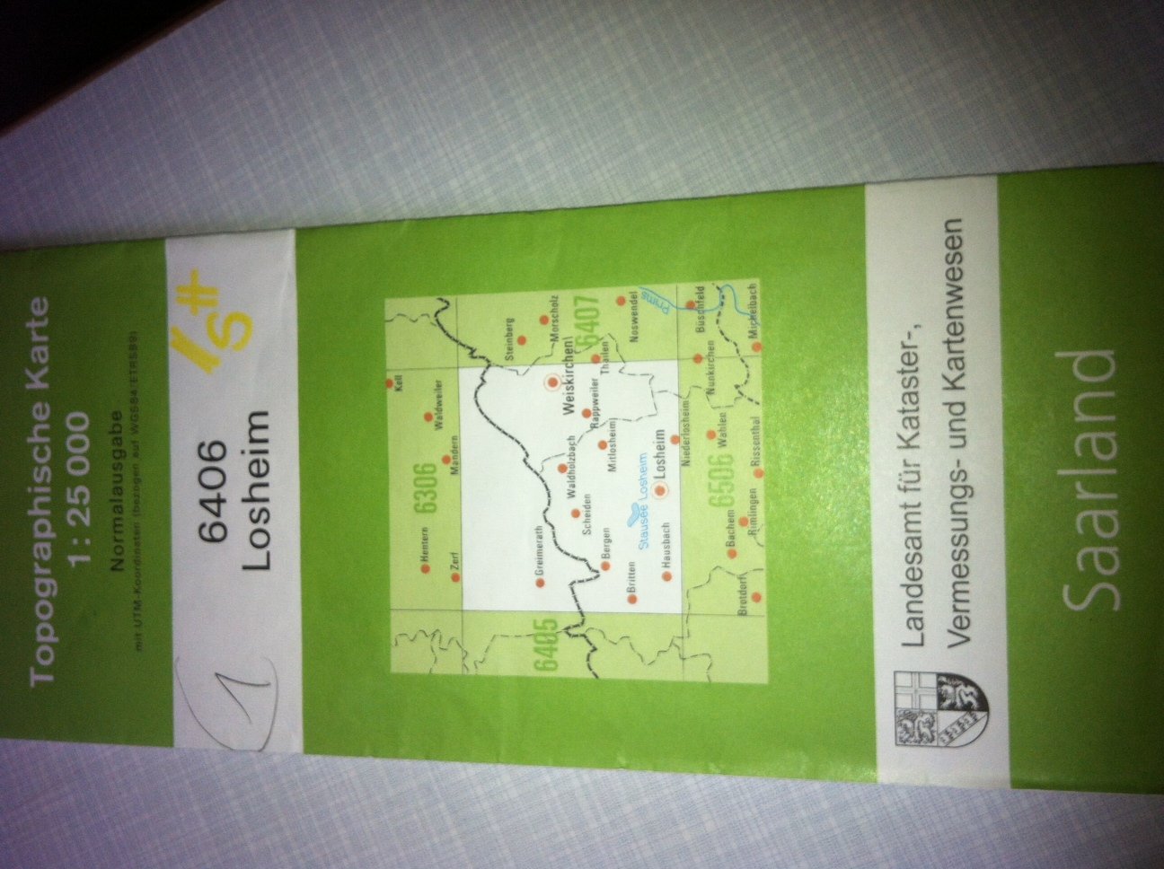 Losheim (Topographische Karte 1:25000 Saarland (TK 25) / Einzelblatt. Normalausgabe mit UTM-Koordinaten (bezogen auf WGS84 /ETRS89)) Business & Technology
