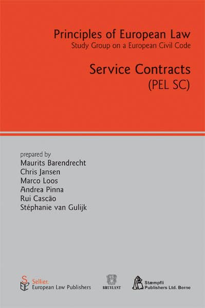 Principles of European Law: Service Contracts Law