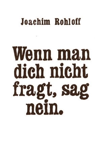 Wenn man dich nicht fragt, sag nein Film, Art & Culture