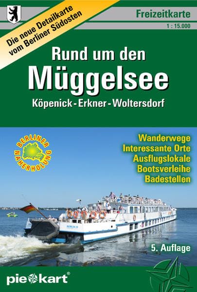 Freizeitkarte Rund um den Müggelsee 1 : 15.000: Detailkarte vom Berliner Südosten (Naherholungsgebiet Köpenick - Erkner - Woltersdorf) mit ... Bootsverleihen, Badestellen u.v.m. Leisure, Home & Garden