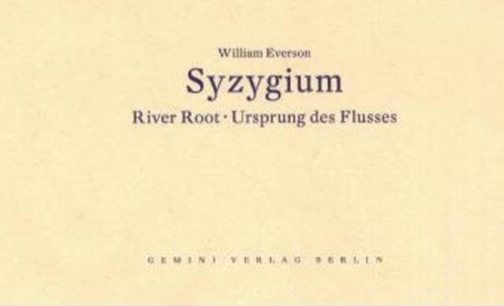 Syzgium /Ursprung des Flusses /River Root: Amerik. /Dt. Poetry