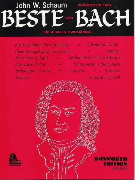 Das Beste Von Bach: Sammelband für Klavier: Für Klavier zweihändig. Schwierigkeitsst. 2,5 Sheet Music