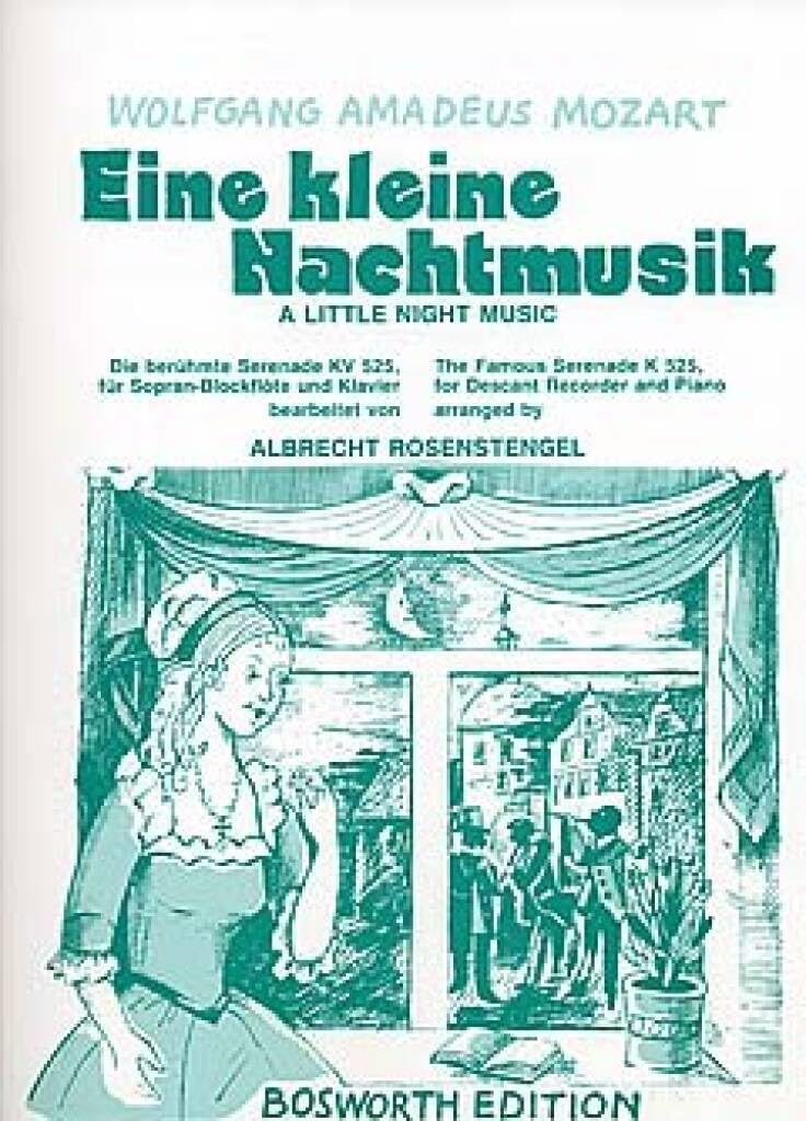 Eine Kleine Nachtmusik KV 525 -Für Sopran- oder Alt-Blockflöte und Klavier-: Partitur, Stimme(n) für Sopran-Blockflöte in c, Klavier: Für Blockflöte Sheet Music