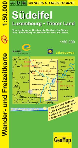 Südeifel, Luxembourg, Trierer Land Wander- und Freizeitkarte: 1:50.000 (Geo Map) Leisure, Home & Garden