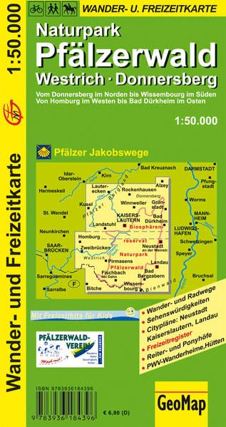 Naturpark Pfälzer Wald 1 : 50 000 Leisure, Home & Garden